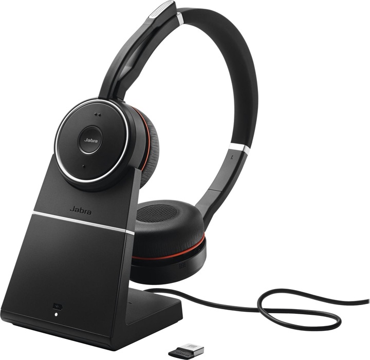 Jabra Evolve 75 UC Duo + Ladestation (Kabellos, USB-A)