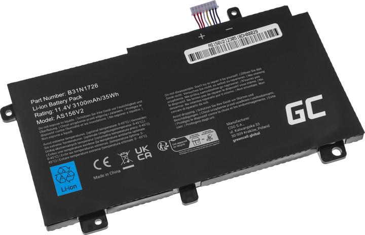 GreenCell Green Cell Laptop Battery B31N1726 for Asus TUF Gaming FX504 FX504G FX505 FX505D FX505G A15 FA506 A1 (3 Cells)