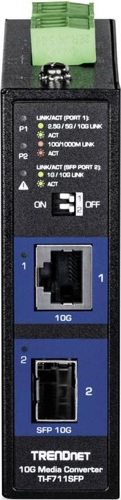 Actual product image Trendnet TI-F711SFP Convertisseur industriel de médias SFP+ 10G