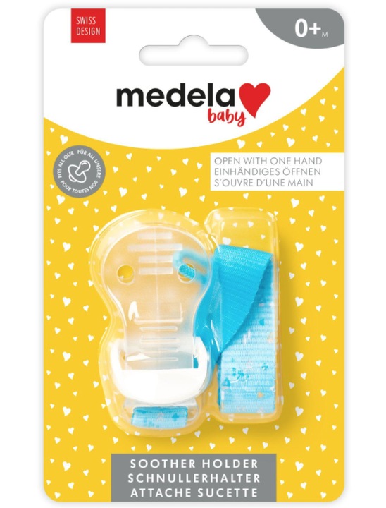 Produktbild Medela Baby Schnullerhalter Blau (1 x, ab Geburt)