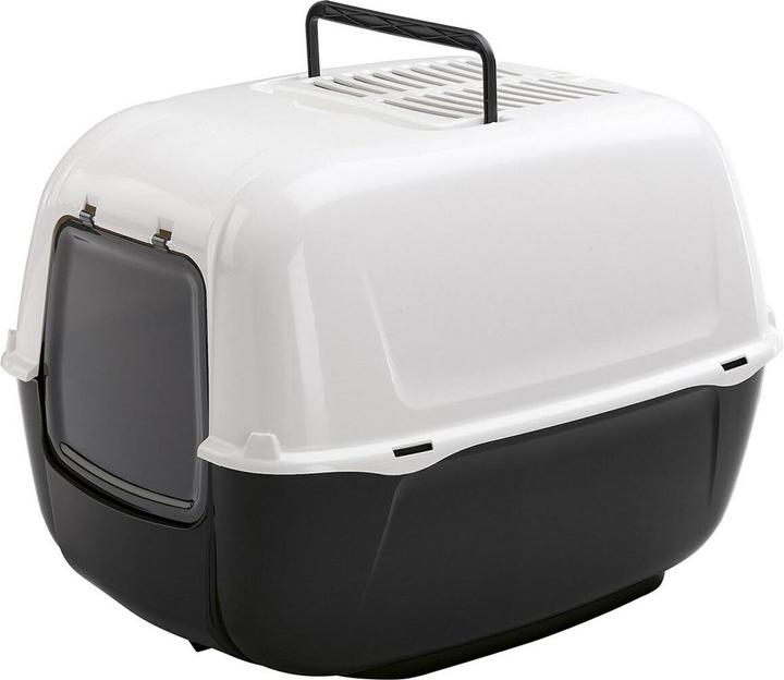 Ferplast Cat House Toilet Prima Black (Cat litter tray open)
