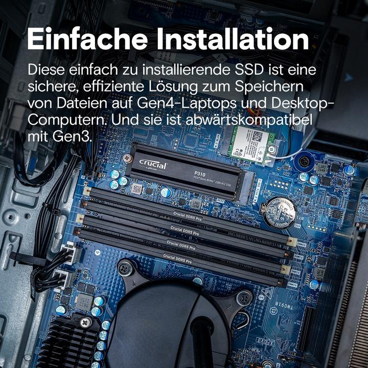 Actual product image Crucial P310 mit Heatsink (2000 GB, M.2 2280)