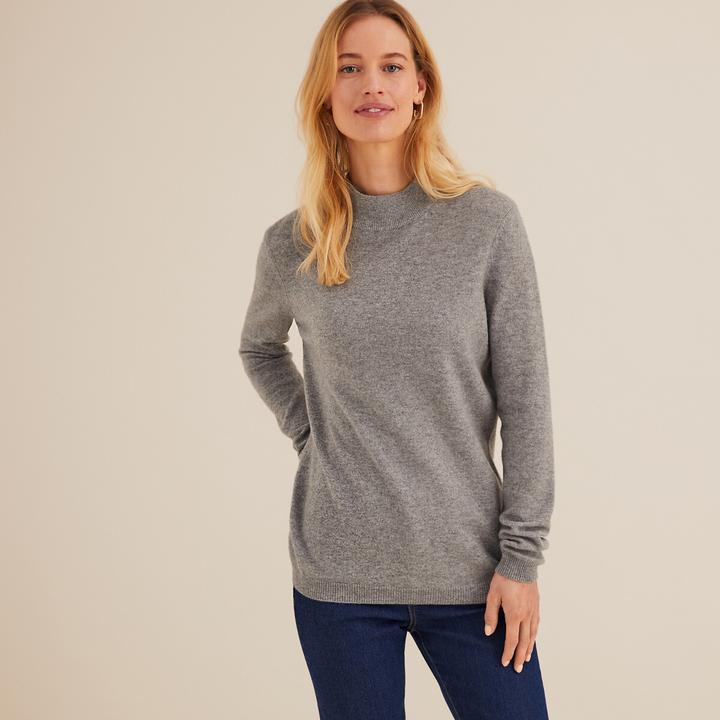 Actual product image Anne Weyburn Stand-up collar jumper (40)