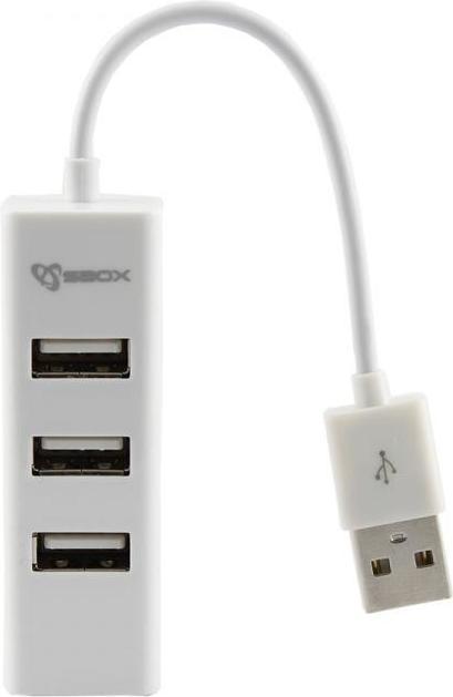 Image du produit Sbox H-204W USB 4 ports HUB blanc (USB-A, 4 ports)
