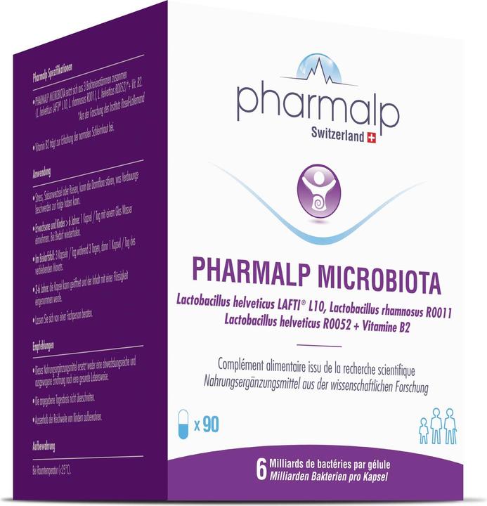 Valori nutrizionali e ingredienti Pharmalp Microbiota (90 Pezzo/i, Pillole, 80 g)
