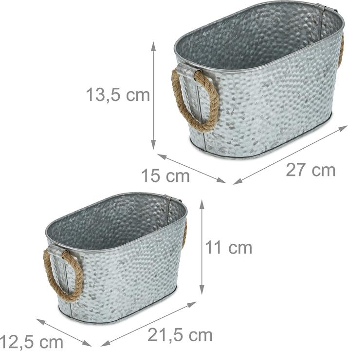 Productafbeelding Relaxdays Kuip van zink (27 cm)