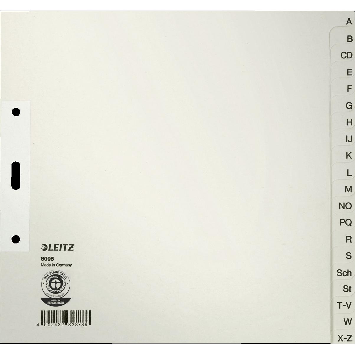 Leitz, Ordner Zubehör, Register Papier grau