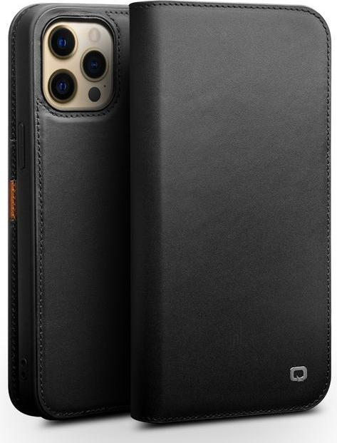 Produktbild QiAlino Modische Echtleder Bookcover Hülle (Apple iPhone 13 Pro Max)