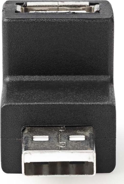 Image du produit Nedis Adaptateur USB-A | USB 2.0 | USB-A mâle | USB-A femelle | 480 Mbps | Rond | Nickelé | PVC | (USB-A, 2 cm)