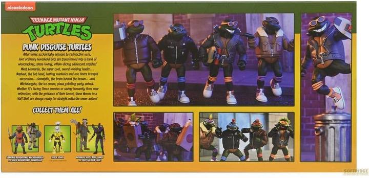 Neca Teenage Mutant Ninja Turtles (Cartoon) Pack de 4 figurines Punk Turtles 18 cm
