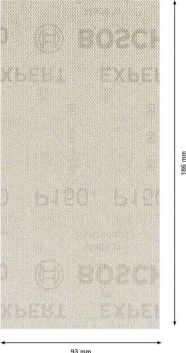 Immagine prodotto Bosch Professional Zubehör EXPERT M480 Rete di levigatura per levigatrici orbitali, 93 x 186 mm, G 150, 50 pezzi. (150)