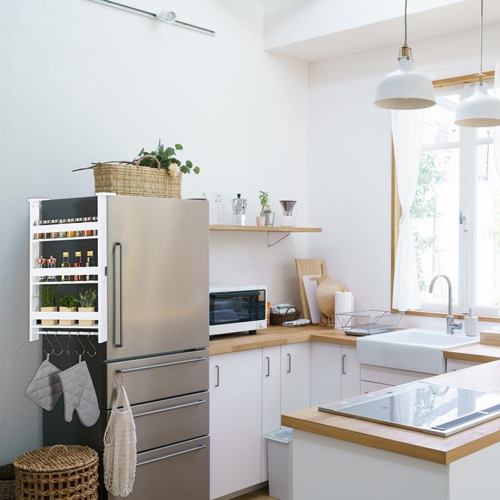 Immagine prodotto Relaxdays Rack di spezie per il frigorifero, scaffale di stoccaggio per la cucina (42 x 20 x 74 cm)