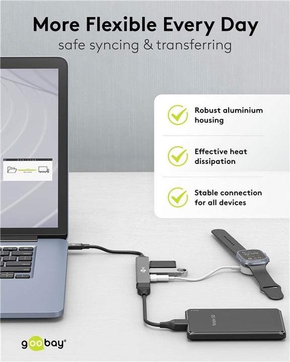 Immagine prodotto Goobay Sottile (USB-C, 4 Porti)