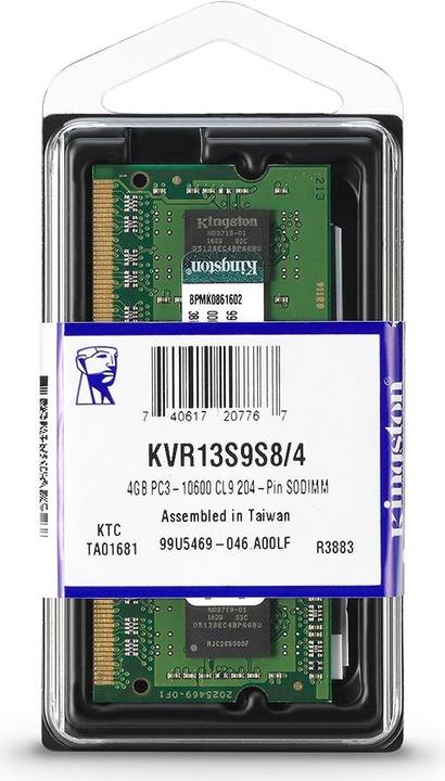 Image du produit Kingston ValueRAM (1 x 4GB, 1333 MHz, RAM DDR3, SO-DIMM)
