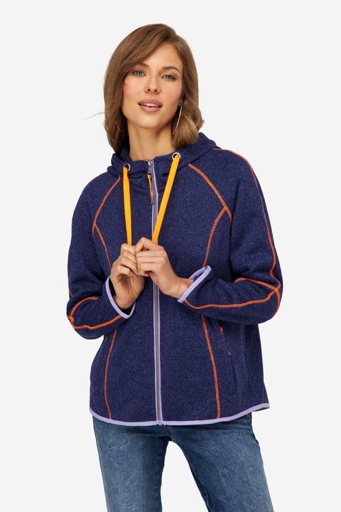 Produktbild Laurasøn Strickfleece-Jacke, Kapuze, Zipper, Langarm, OEKO-TEX (M)