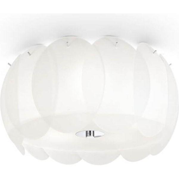 Ideal lux, Wandleuchte + Deckenleuchte, OVALINO Deckenleuchte E27 5-fach ⌀400mm dimmbar Weiss 093963 (E27)