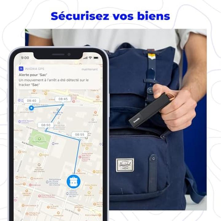 Actual product image Invoxia Classic GPS Tracker with 1-Year Subscription, Motion Alerts, 6-Month Battery (Android)