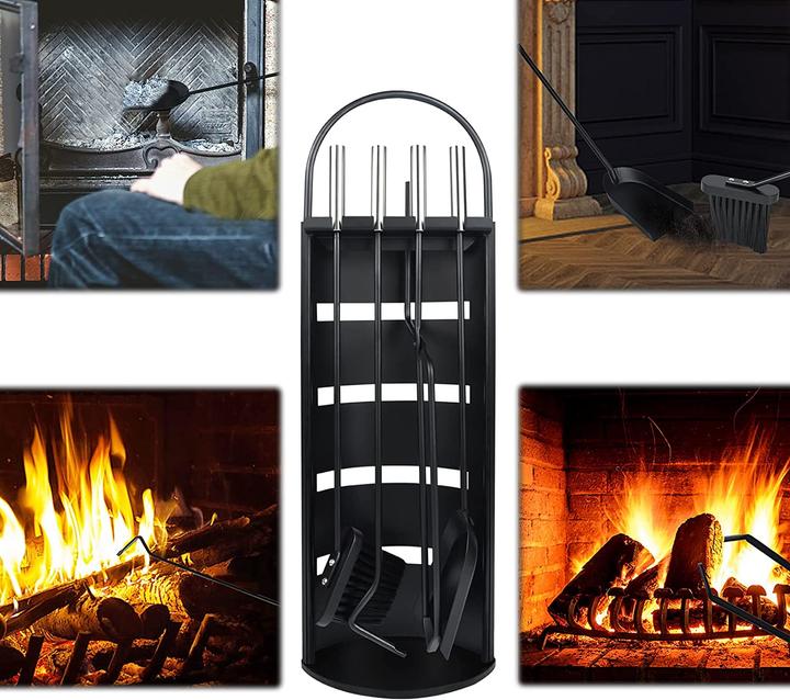 Immagine prodotto Hengmei Set caminetto, 5 pezzi, nero