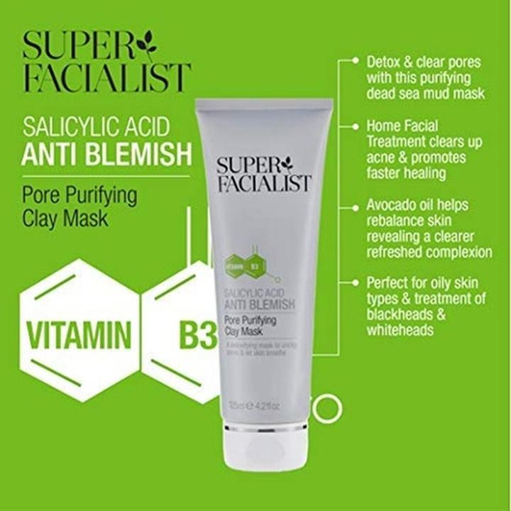 Produktbild Super Facialist Salicylic Acid Anti-Blemish Pore Cleansing Clay Mask 125ml (125 ml)
