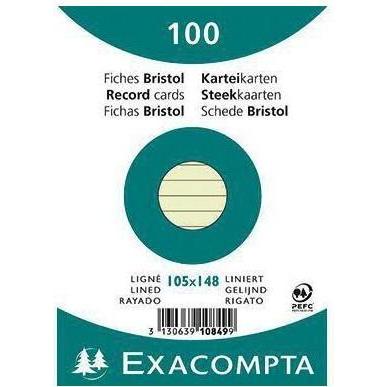 Exacompta, Karteikarten, Karteikarten (105 x 148 mm, 205 g/m², 100 x)