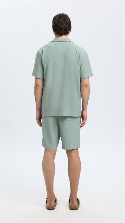 Produktbild Selected Homme Geripptes cuban collar Kurzarmhemd (L)