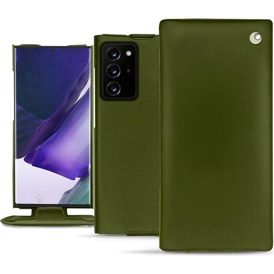Noreve Lederschutzhülle vertikal (Samsung Galaxy Note 20 Ultra), Smartphone Hülle, Grün