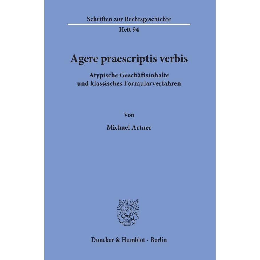 Agere praescriptis verbis, Fachbücher