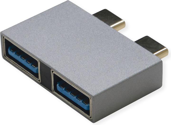 Roline USB3.2Gen2 adapter, 10Gbit/s, 2xC(ST) - 2x A(BU), 3A (USB 3.2 Gen 2)