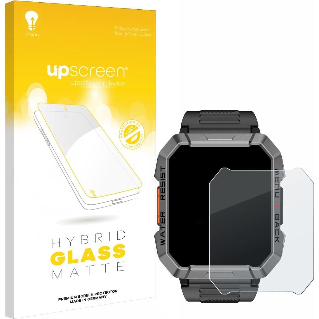 upscreen Schutzglas Schutzfolie Displayschutz Display Schutz Glas Folie matt, Smartwatch Schutzfolie, Grau