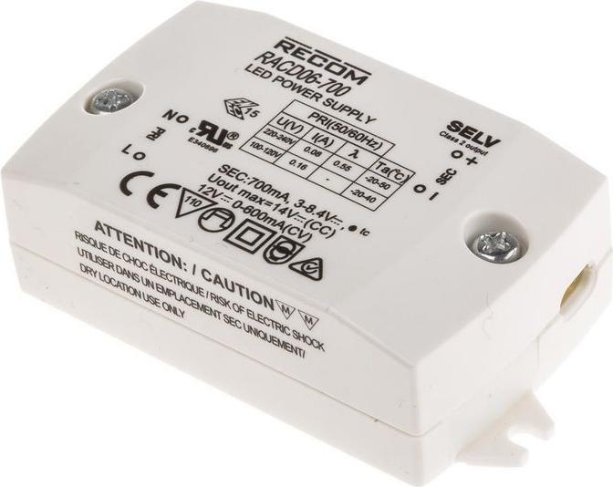 Produktbild Recom LED Netzteil,LED-Treiber,700mA,6W