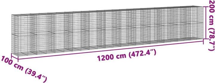 Produktbild vidaXL Gabionenkorb