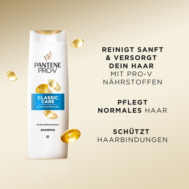 Produktbild Pantene Pro-V Classic Care (300 ml, Flüssiges Shampoo)
