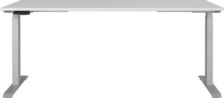 Actual product image Germania JET height-adjustable desk light grey rectangular, T-leg frame silver 180.0 x 80.0 (180 x 80 x 72 cm)