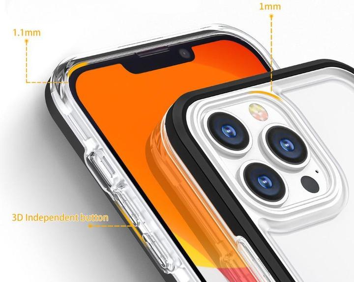 Actual product image Hurtel Clear 3in1 case for iPhone 14 silicone cover with frame blue (Apple iPhone 14)