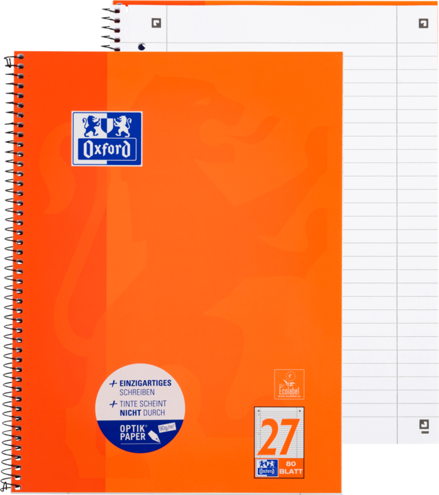 Produktbild Oxford Collegeblock (A4+, Liniert, Weicher Einband)