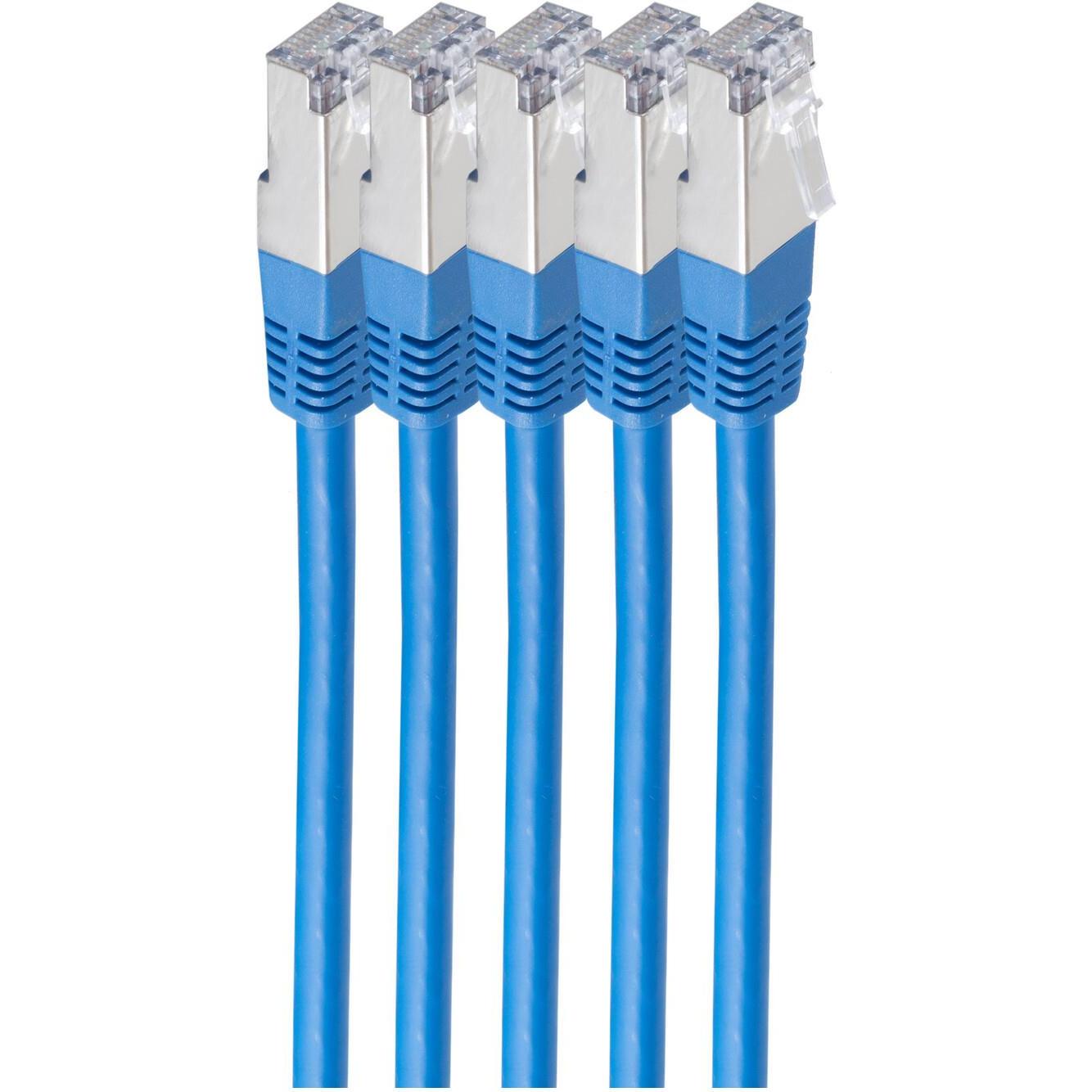 Shiverpeaks -BASIC-S--Netzwerkkabel-Patchkabel, cat 6, S/FTP, PIMF, Halogenfrei, VE5, blau, 0,5m (S/FTP, CAT6, 0.50 m), ...