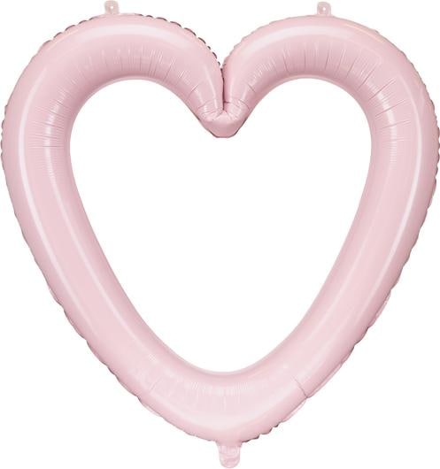 Immagine prodotto Partydeco Palloncino in foil cornice cuore, 86x83,5 cm, rosa chiaro (1 pz / 1 pz)