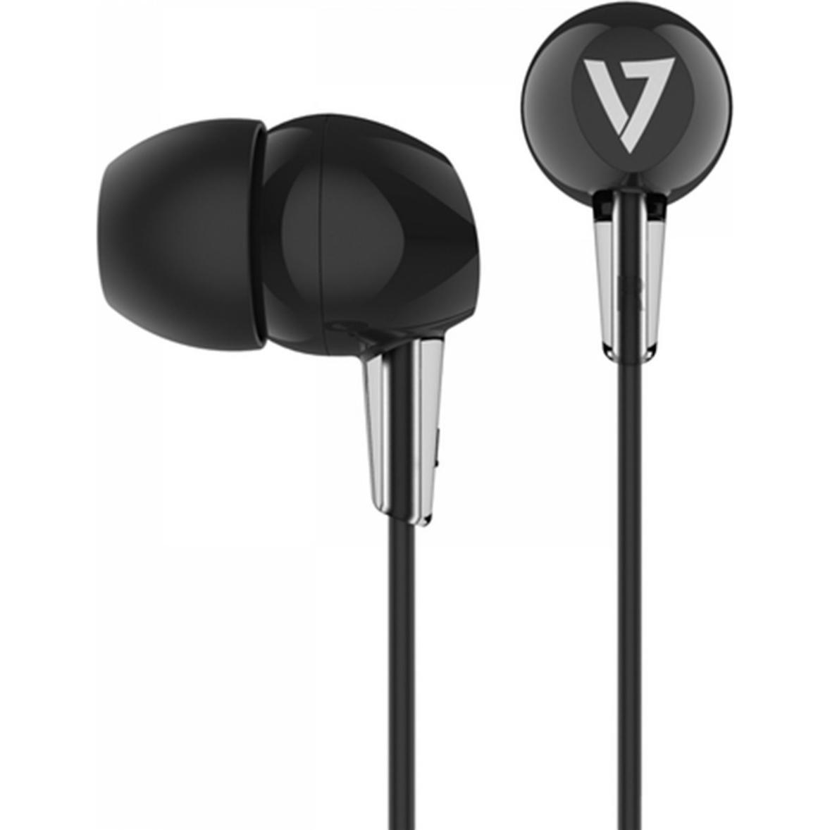 V7 IN-EAR STEREO EARBUDS 3.5MM (Kabelgebunden), Kopfhörer, Schwarz