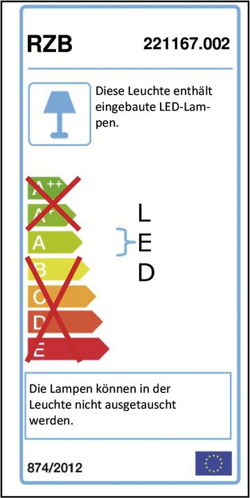 Energie-Label RZB LED-Hausnummernleuchte (230 lm, IP44)