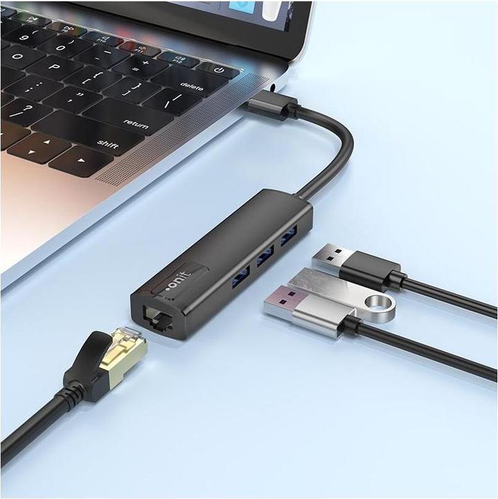 Image du produit Onit Concentrateur USB-A 3A1RJ45 (USB-A, 4 ports)
