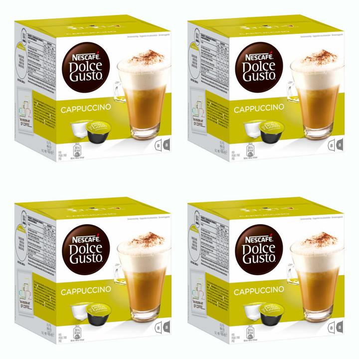 Produktbild Nestlé Nescafé Dolce Gusto Cappuccino, Milchkaffee, Kaffeekapsel, Kaffee, 64 Kapseln (32 Portionen) (8 x Port.)
