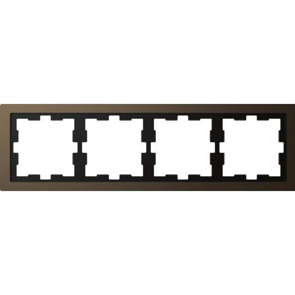 Thumbnail - Merten, Zubehör Schalterprogramm, D-Life Metall Rahmen, 4fach, MEG4040-6552