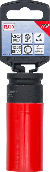 Produktbild BGS Kraft-Schoneinsatz für Tesla Antrieb Innenvierkant 12,5 mm (1/2") SW 7/8" (7/8")