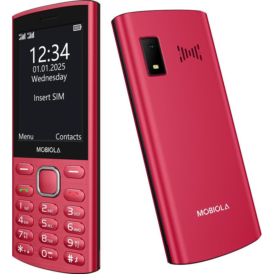 Mobiola Gsm-Telefon Mb4280 4g Rot Klassisches Telefon Für Senioren, Cellulare con tasti, Rosso