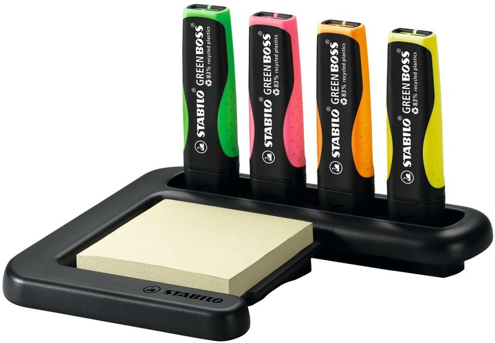 Produktbild STABILO GREEN BOSS Textmarker (Pink, Gelb, Grün, Orange, 5 mm, 4 x)