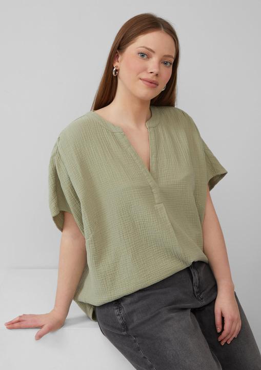 Produktbild S.Oliver Bluse Doubleface-Bluse mit Raffung (52)