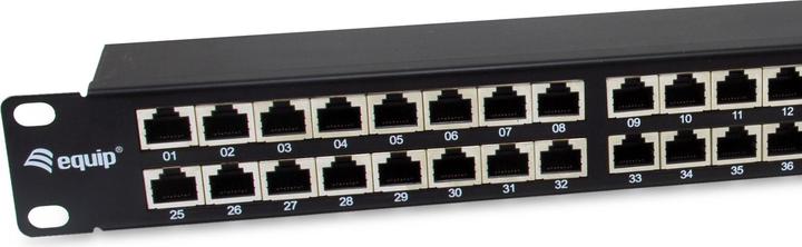 Image du produit equip Panneau de brassage 48x RJ45 Cat6A 19" FTP 1U Premium noir