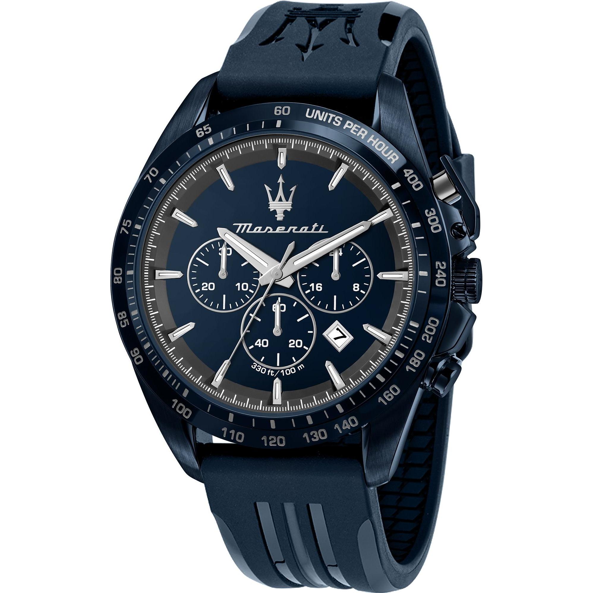 Maserati, Armbanduhr, Chronograph Blue Edition, Blau, (Chronograph, 45 mm)