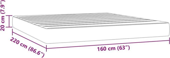 Produktbild vidaXL Taschenfederkern-Matratze (Federkern, 160 x 220 cm)