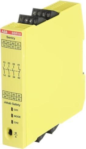 Actual product image ABB Sikkerhedsrelae med 3NO + 1NC relaeudgange SSR10 24VDC